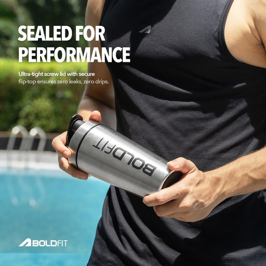 Boldfit Steel Shaker - Athlete’s Choice
