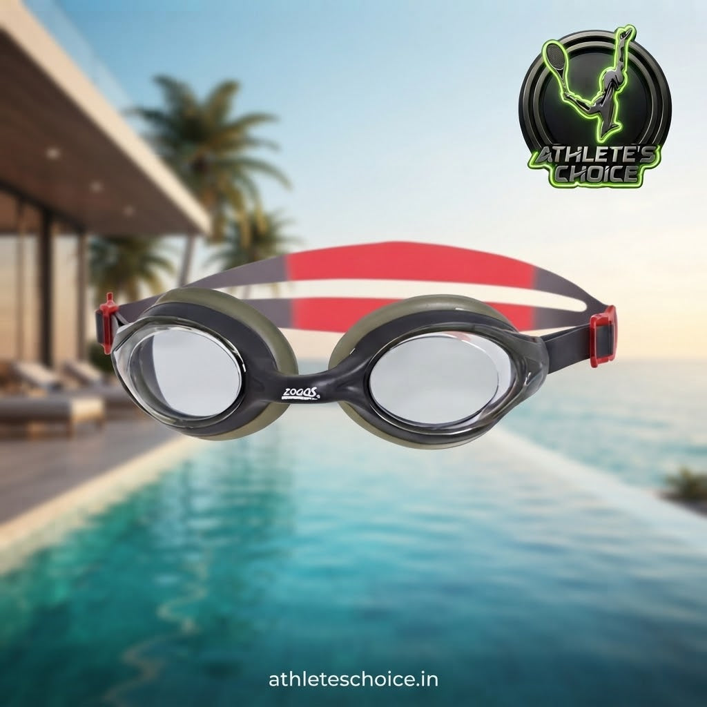 ZOGGS Bondi SR Swim Goggles (Black / Red)