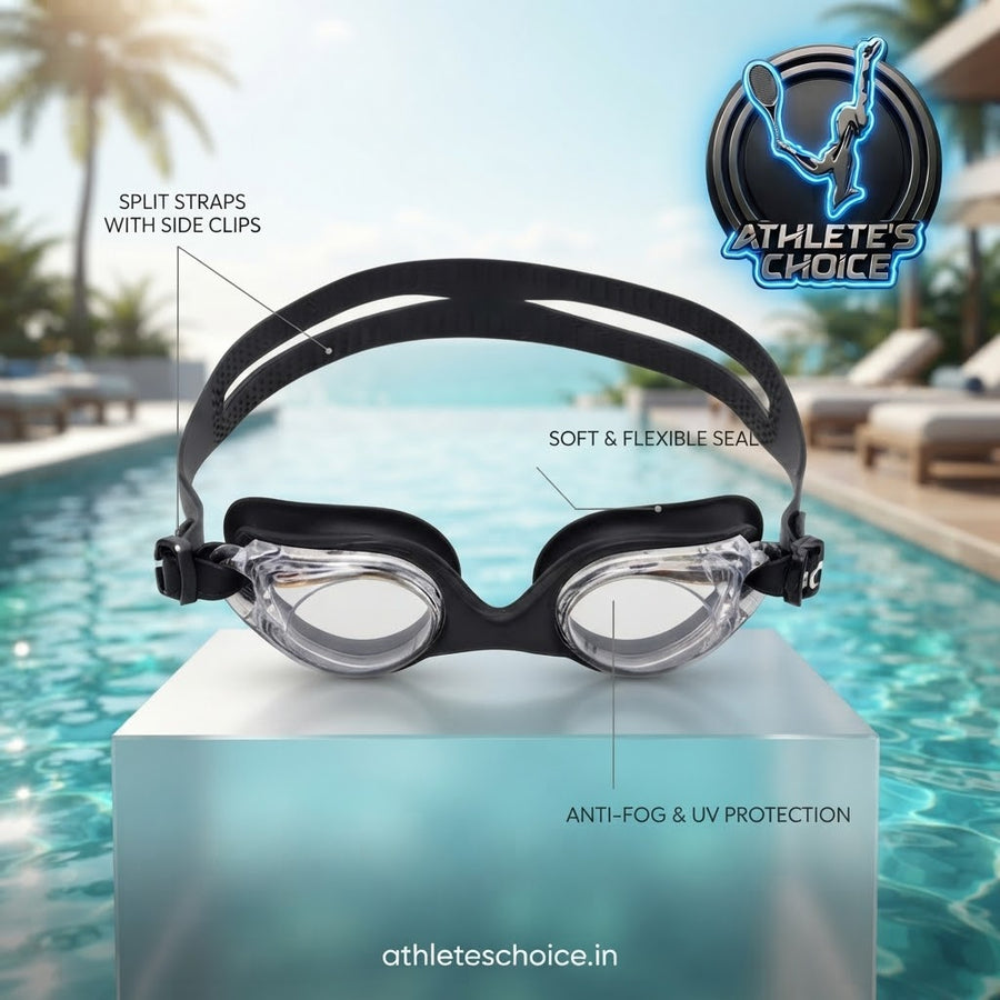 BOLDFIT Swim Glasses (All Black)