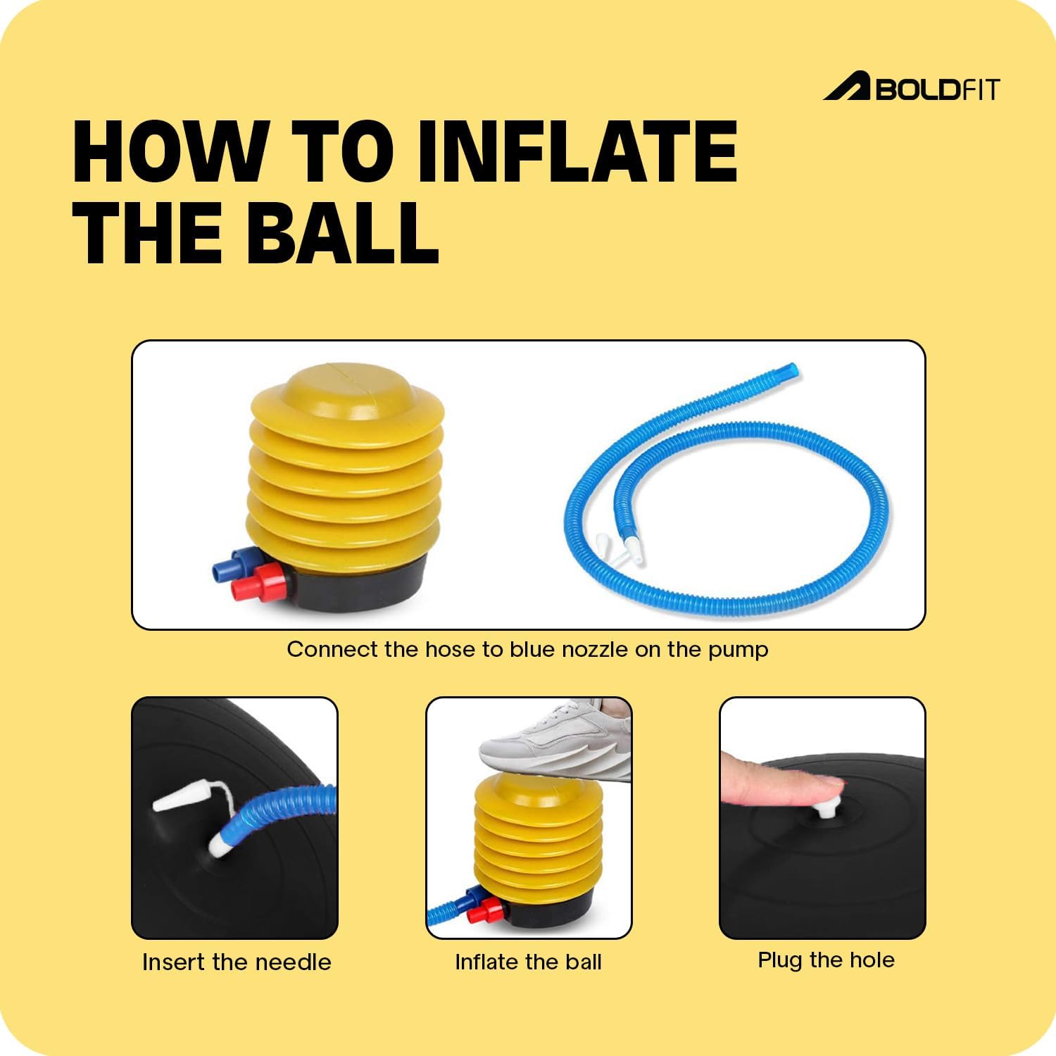 Boldfit 75cm Gym Ball - Athlete’s Choice