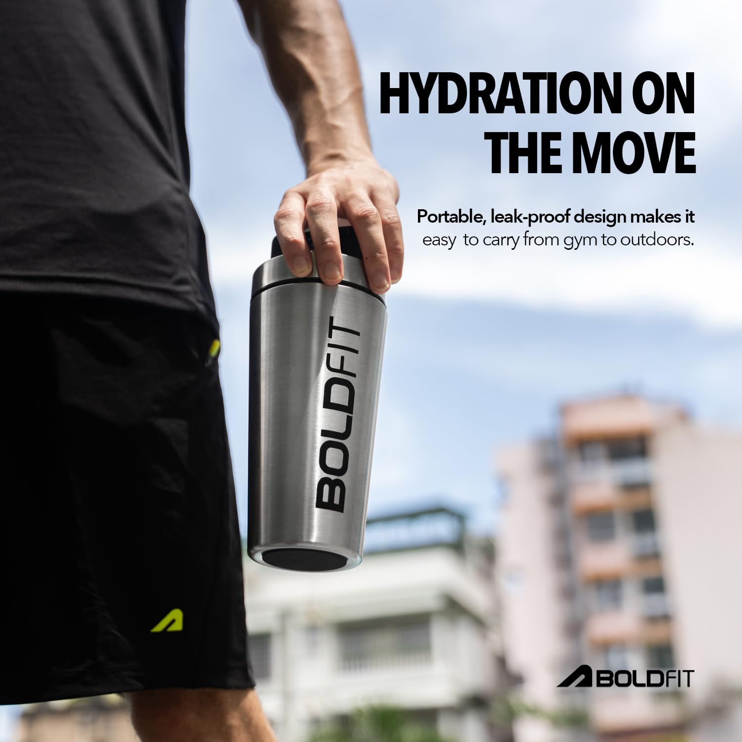 Boldfit Steel Shaker - Athlete’s Choice