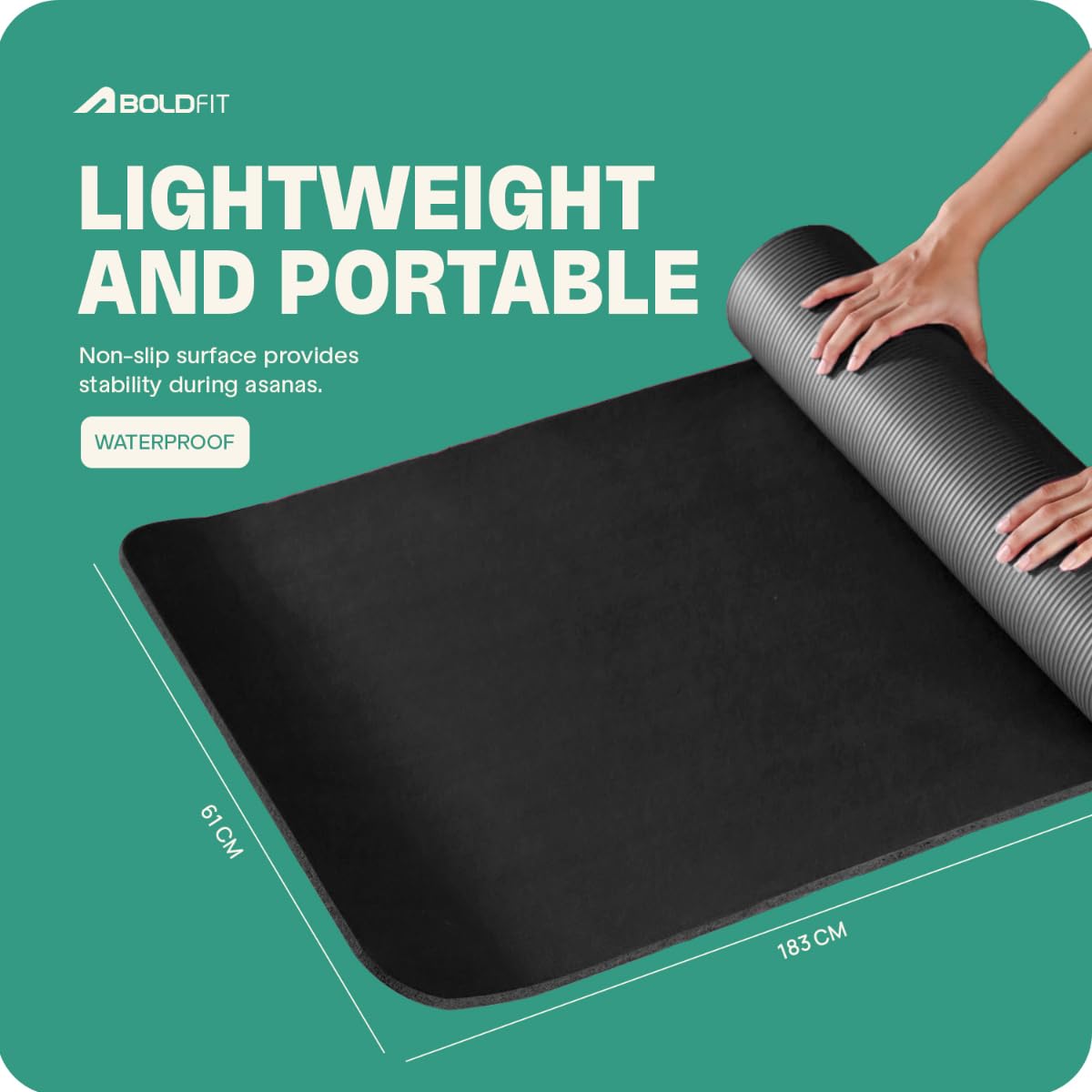BOLDFIT 8mm Yoga Mat - Athlete’s Choice