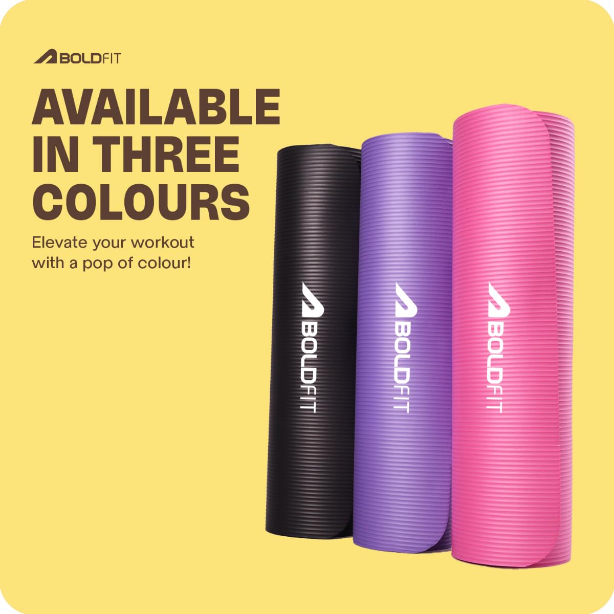 BOLDFIT 10mm Yoga Mat - Athlete’s Choice