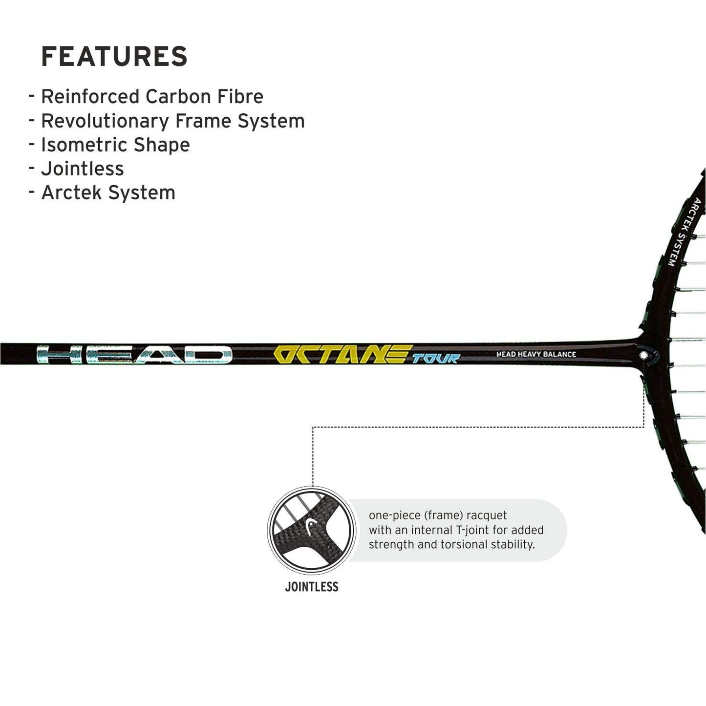 HEAD Octane Tour Badminton Racket - Athlete’s Choice