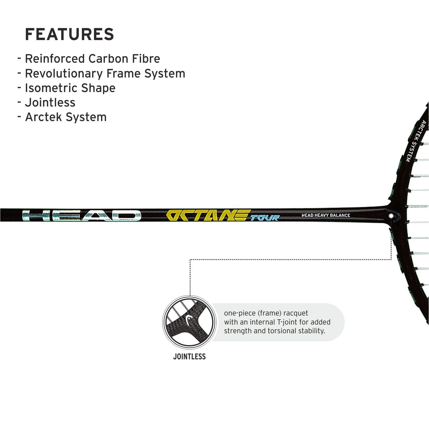 HEAD Octane Tour Badminton Racket - Athlete’s Choice