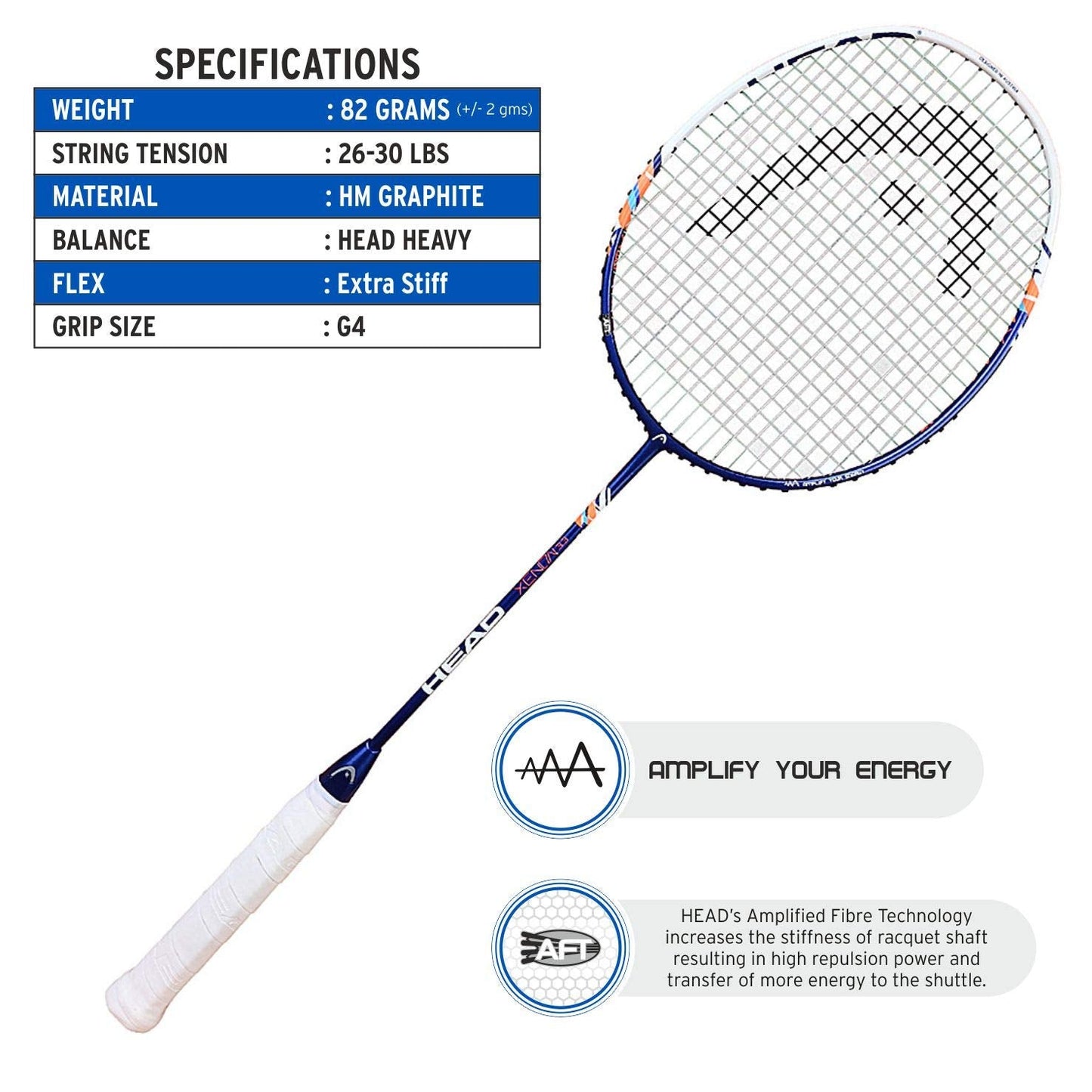 HEAD Xenon 3.3 Badminton Racket - Athlete’s Choice