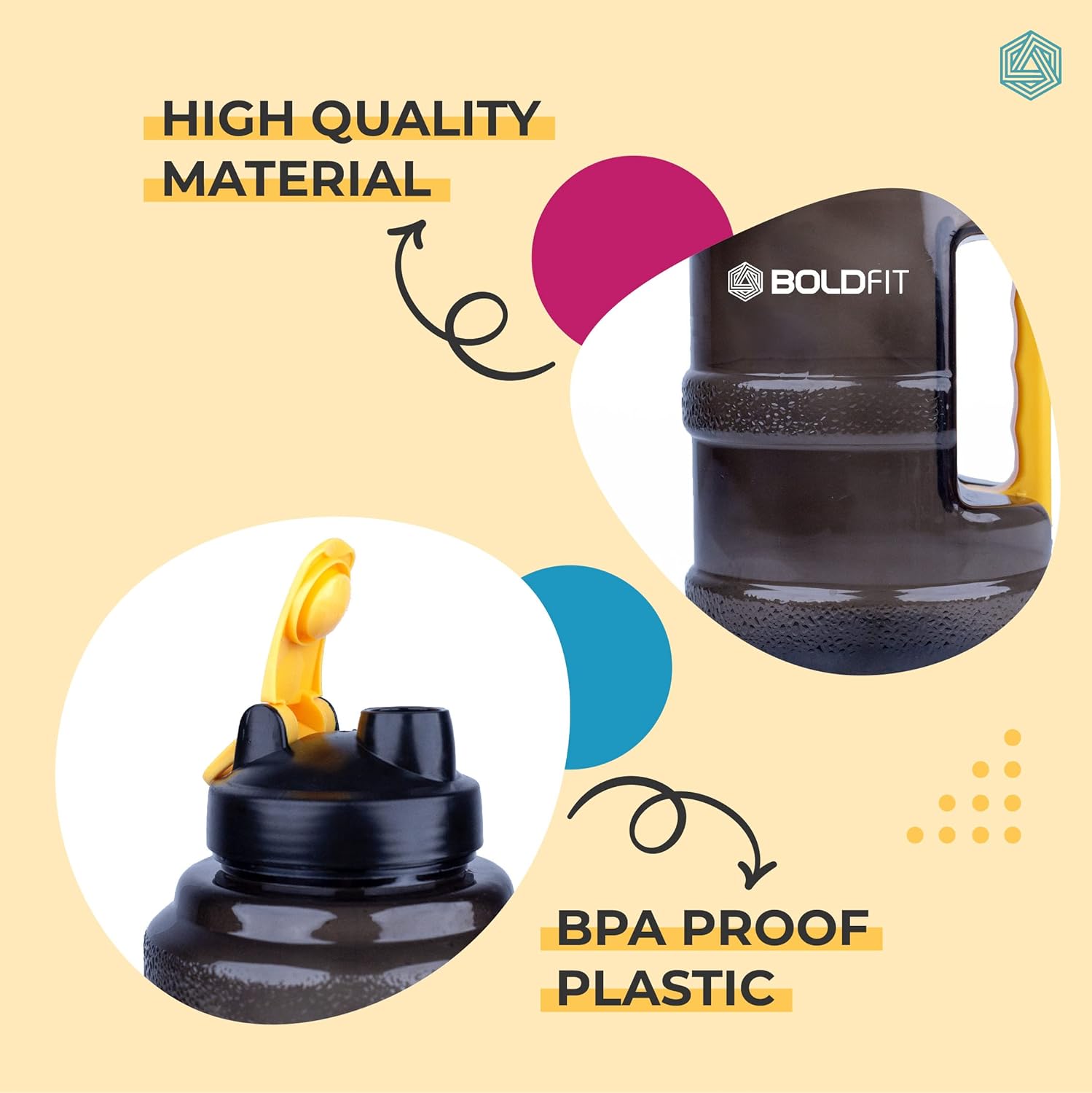 Boldfit 2.5L Gallon Bottle - Athlete’s Choice
