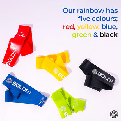 Boldfit Mini Loop Resistance Bands (5 Pack)
