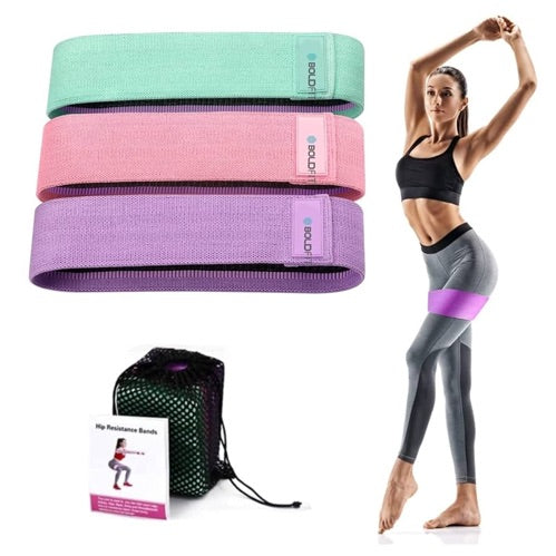 Boldfit Fabric Hip Bands (3 Pack) - Athlete’s Choice