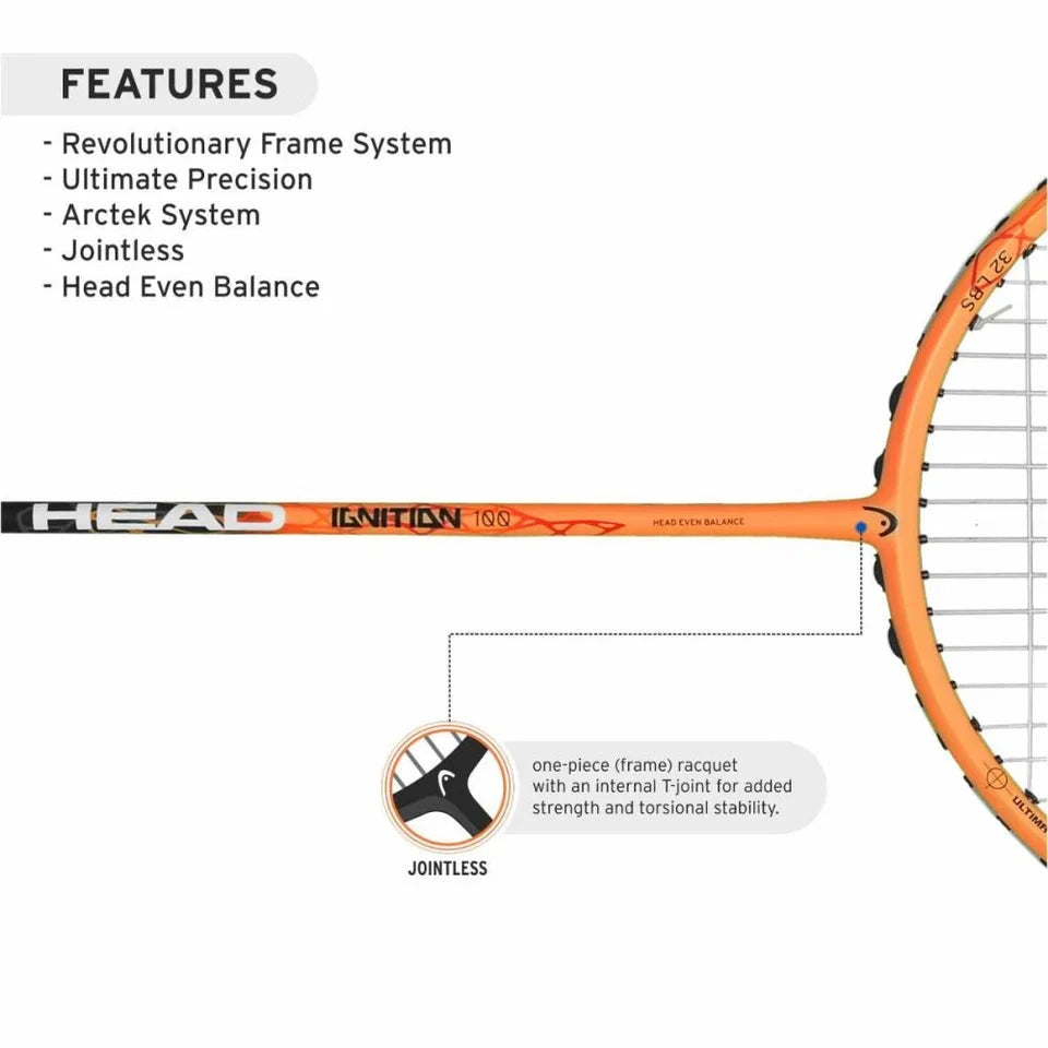 HEAD Ignition 100 Badminton Racket - Athlete’s Choice