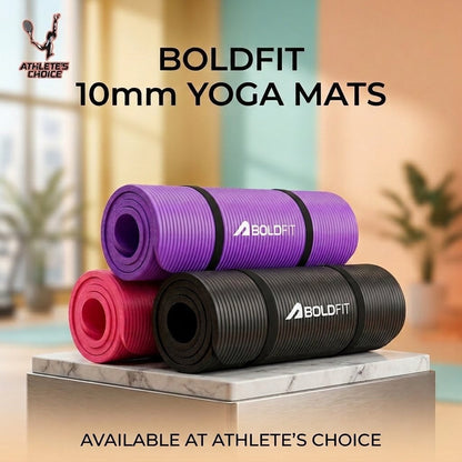 Boldfit 10mm Yoga Mat - Athlete’s Choice