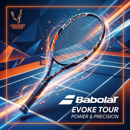 BABOLAT Evoke Tour Tennis Racket (Strung) - Athlete’s Choice