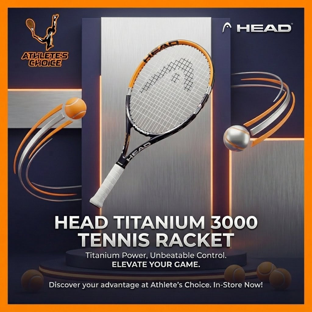 HEAD Titanium 3000 Tennis Racket (Strung) - Athlete’s Choice
