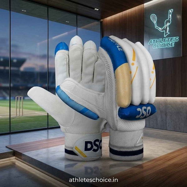 DSC Ruffle Batting Gloves (Blue / Gold)