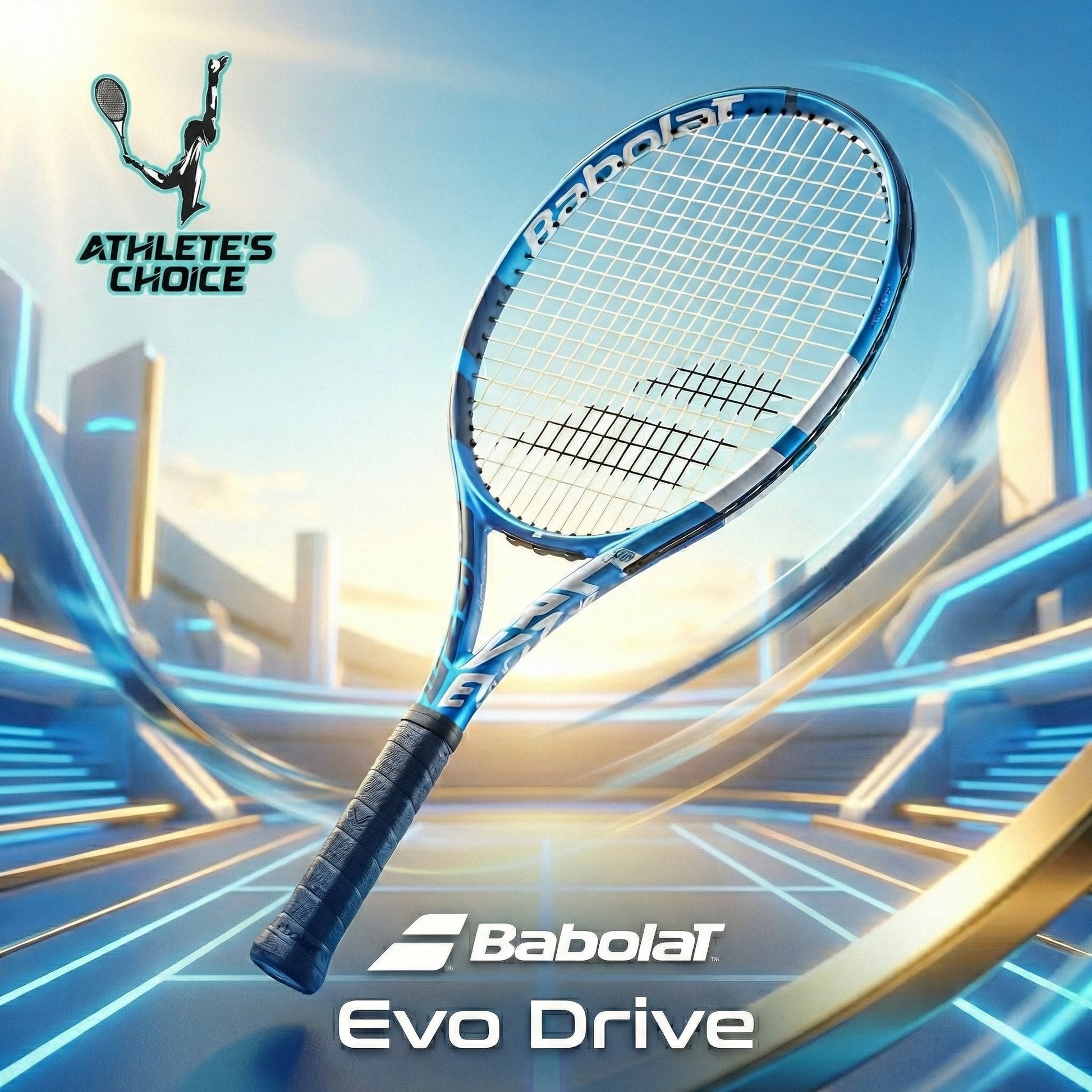 BABOLAT Evo Drive Tennis Racket (Strung) - Athlete’s Choice